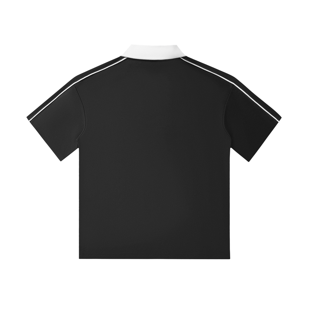 Contrast Collar Maison Halle Short-Sleeve Polo Shirt