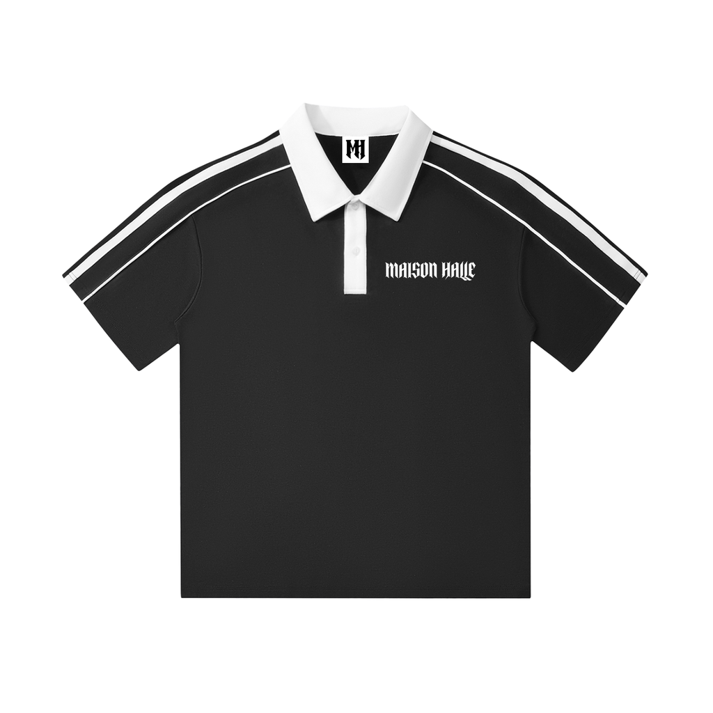 Contrast Collar Maison Halle Short-Sleeve Polo Shirt